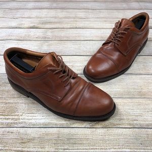 Johnston & Murphy 10.5 Brown Oxford Cap Toe Shoes